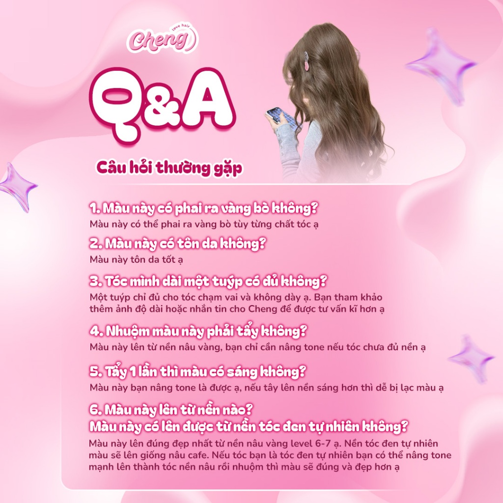 [S.VIP] Thuốc Nhuộm Tóc Màu NÂU SỮA, NÂU TRÀ SỮA Không Tẩy | Chenglovehair, Chenglovehairs
