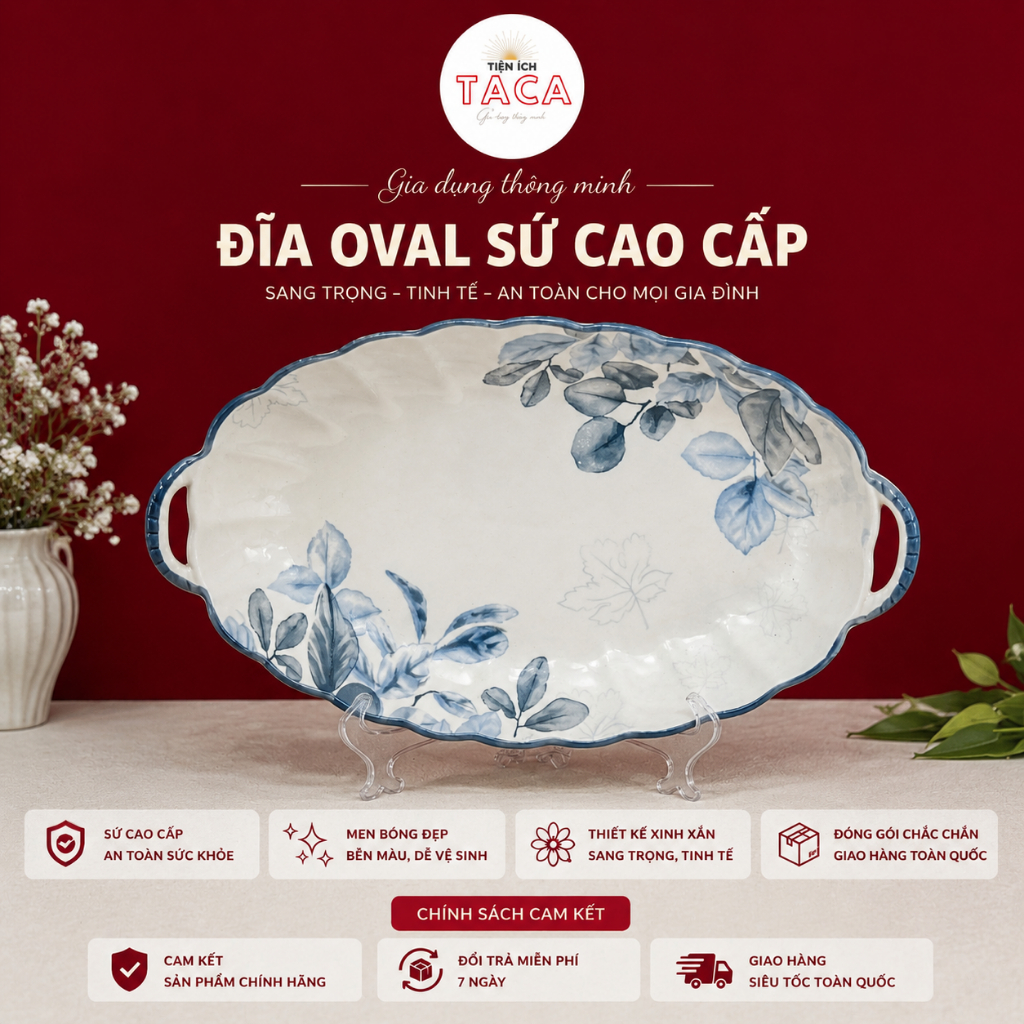 (Sứ Cao Cấp) Bộ bát hoạ tiết Hoa Diệp Hồng Gốm Sứ Cao Cấp 30 chi tiết