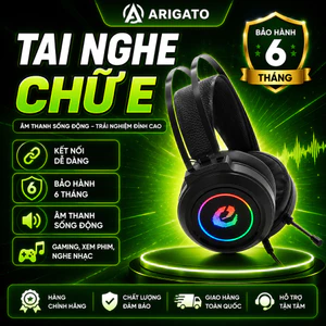 Tai Nghe Gaming 7.1 Chữ E , LED RGB, Micro Chống Ồn, Âm Thanh Vòm, Chụp Tai Full Size Cho PC Laptop