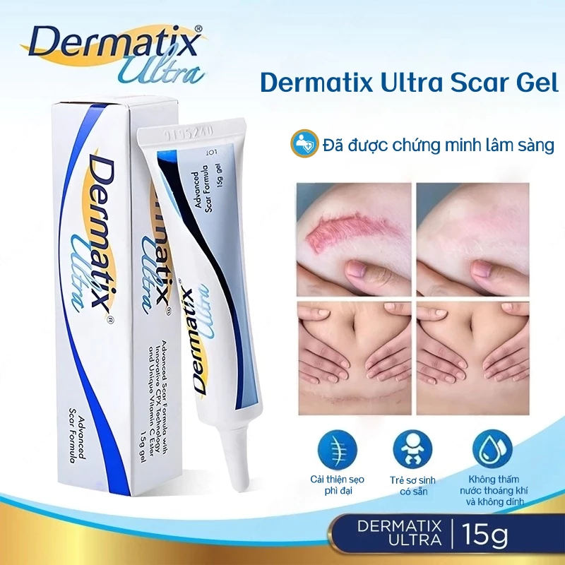 Gel Dermatix Ultra 15g - Dermatix Gel Lành Liền Phẳng Sẹo Lòi, Sẹo Lõm, Lấy Lại Làn Da Khoẻ Mạnh