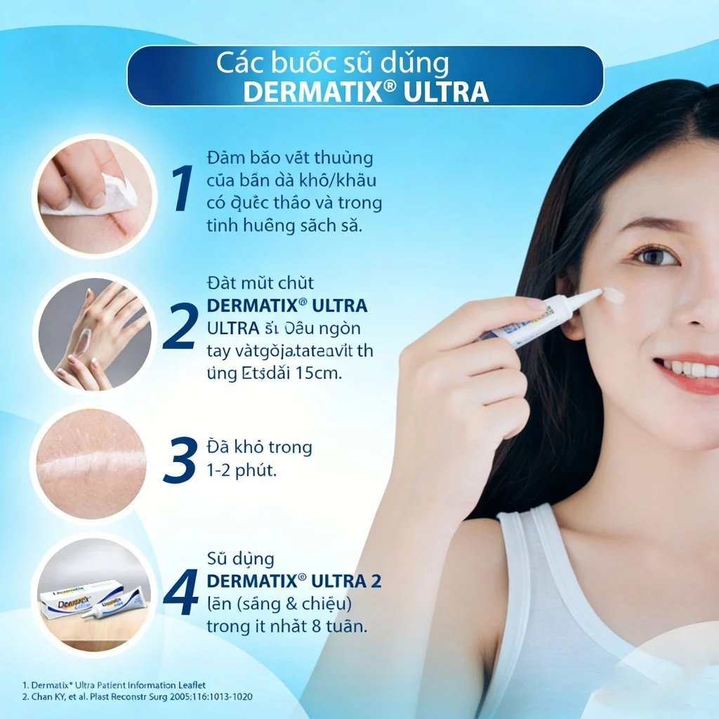 Gel Dermatix Ultra 15g - Dermatix Gel Lành Liền Phẳng Sẹo Lòi, Sẹo Lõm, Lấy Lại Làn Da Khoẻ Mạnh