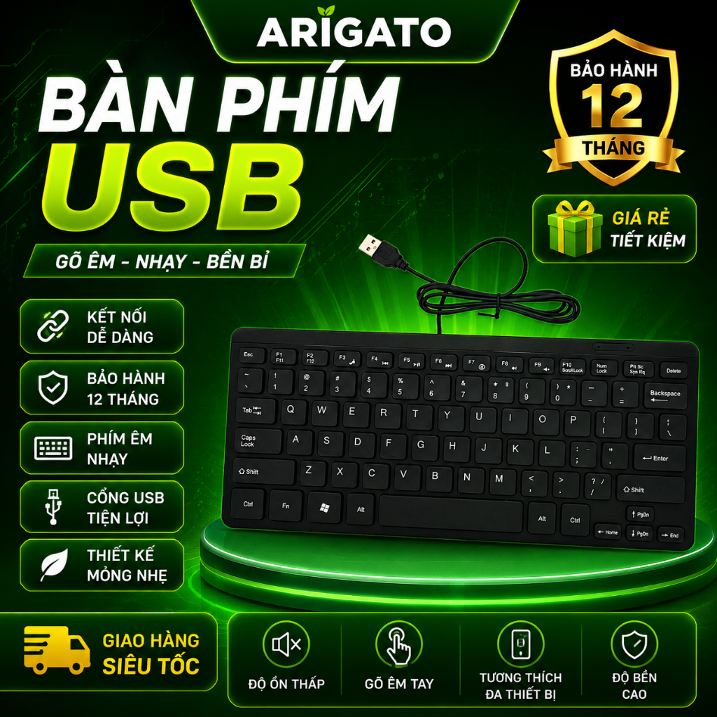 Bàn Phím Mini LIMEIDE K12 Nhỏ Gọn Tiện Lợi, Gõ Êm Mượt, Thiết Kế Tối Giản, Phù Hợp Văn Phòng Học Tập