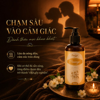 Dầu massage body kích thích Feelex cổ vai gáy thảo dược tự nhiên, nhiều mùi hương, an toàn mọi loại da 300ml