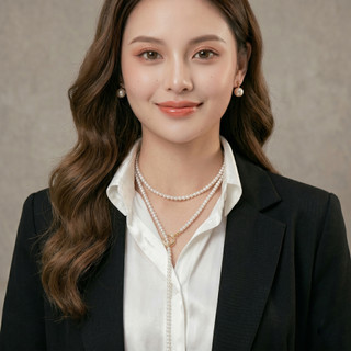 [DAISYN ] N640 choker dây chuyền áo dài , dây chuyền áo tấc, vòng cổ cưới 1 sợi dài ngọc trai nhân tạo 6mm khoá OT