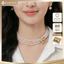 N640 choker dây chuyền áo dài , dây chuyền áo tấc, vòng cổ cưới 1 sợi dài ngọc trai nhân tạo 6mm khoá OT