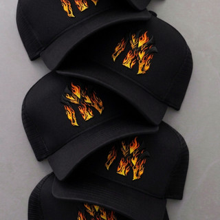 Mũ/Nón Trucker Bassic S T A M P B NY Flame Black  - Unisex - Kaki Cotton