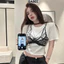 Áo Thun Nữ BABEE Croptop Cổ Tròn Tay Ngắn In Họa Tiết Siêu Cá Tính Chất Thun Mềm Mại Tôn Dáng Basic