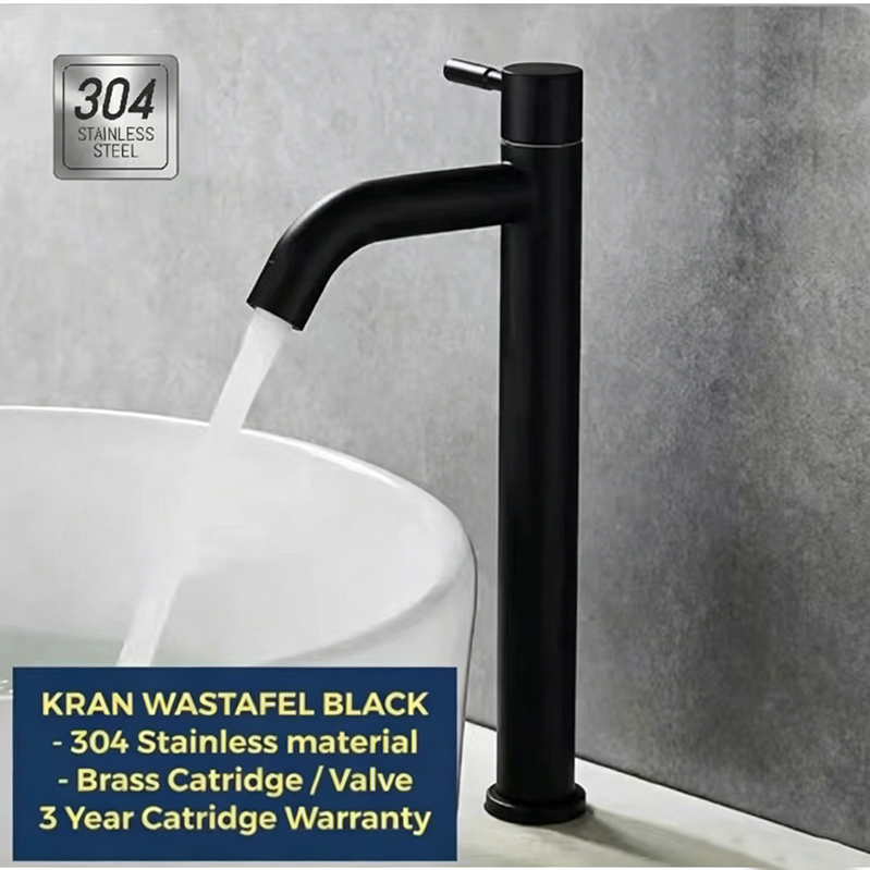 Vòi lavabo vòi rửa mặt lạnh inox 304 (20cm) cao cấp nhập khẩu Lắp Đặt Dễ Dàng Bảo hành 2 năm
