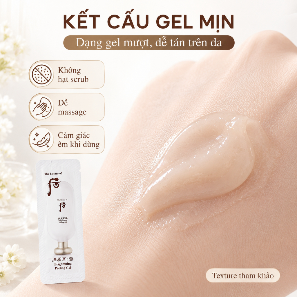 Tẩy Da Chết Trắng Da Dạng Gel Whoo Brightening Peeling Gel 1ml - Combo 10 Gói / 20Gói