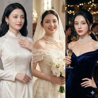 [ DAISYN ] N573 Choker, dây chuyền vòng cổ hạt Ngọc hạt trai sang trọng cho nữ