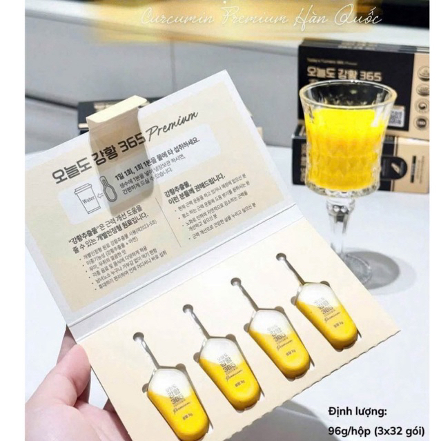 [HÀNG CÔNG TY]Tinh Chất Nghệ Nano Curcumin 365 Premium Hộp 32 Tép | Tinh Chất Nghệ Hàn Quốc Hỗ Trợ Sức Khỏe