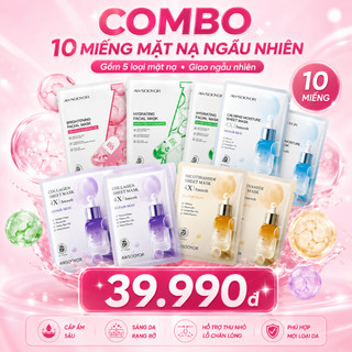 39.990đ Mặt nạ giấy chăm da 10 miếng ngẫu nhiên, phù hợp sử dụng định kỳ cho da cần dưỡng ẩm