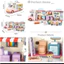 Xe du lịch biến hình đồ chơi búp bê cho bé
