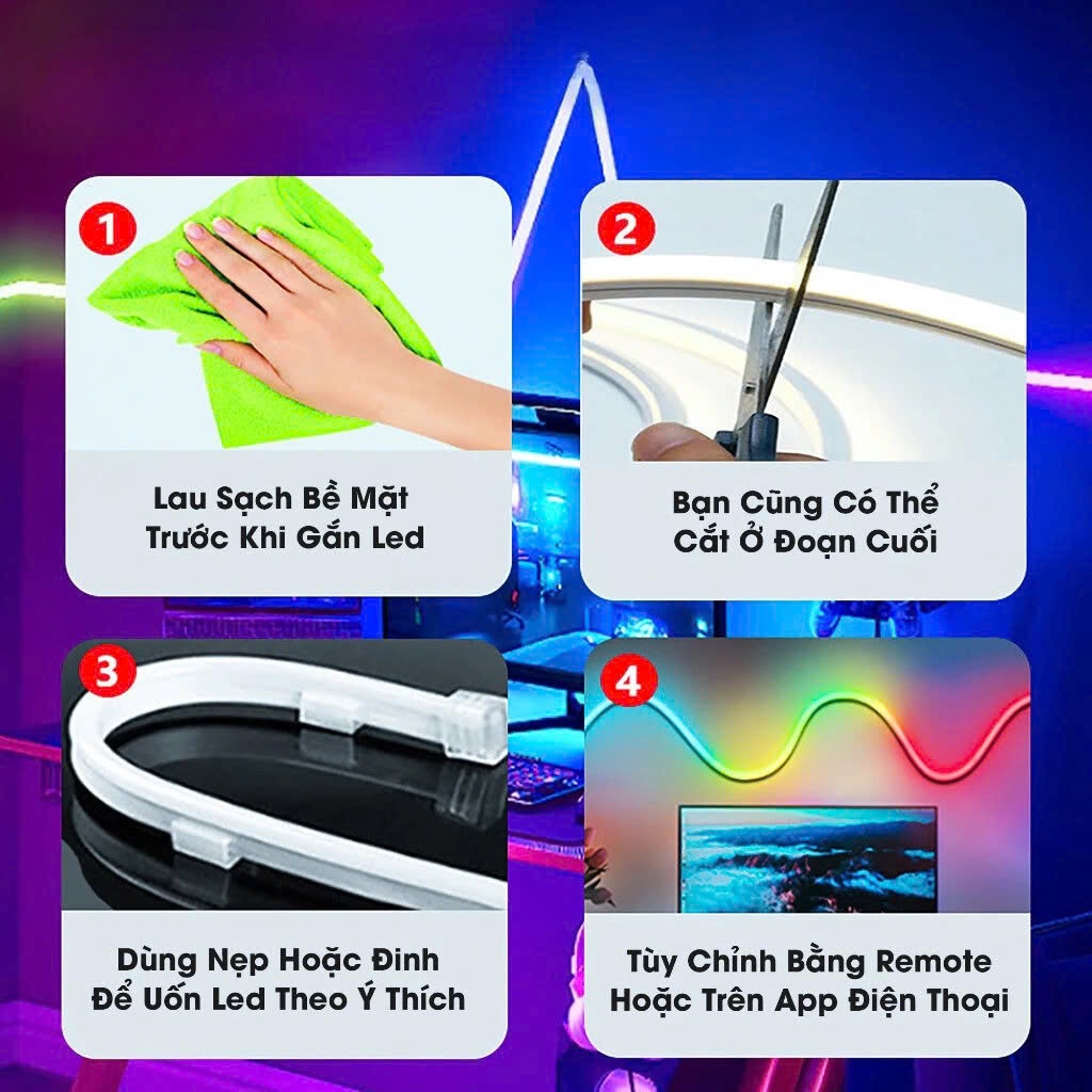 Đèn led NEON FLEX aRGB Dây đèn neon chạy đuổi trang trí phòng ngủ, decor phòng khách 5-10-15m cao cấp | BigBuy360 - bigbuy360.vn