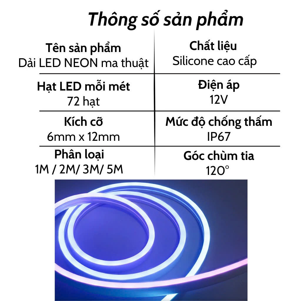 Đèn led NEON FLEX aRGB Dây đèn neon chạy đuổi trang trí phòng ngủ, decor phòng khách 5-10-15m cao cấp | BigBuy360 - bigbuy360.vn