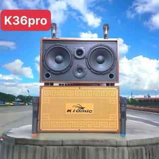 Loa Xách Tay 3 Đường Tiếng KIOMIC K36 PRO, Công Suất Lớn Kèm 2 Mic Kết Nối Đa Dạng