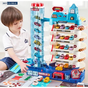 Garage Ô Tô 5 Tầng Tự Động - Đồ Chơi Giáo Dục Phát Triển Tư Duy, Có Đèn & Nhạc Sinh Động