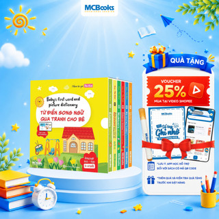 [Outlet S1] Sách - Baby's first words and picture dictionary - Từ điển song ngữ qua tranh cho bé