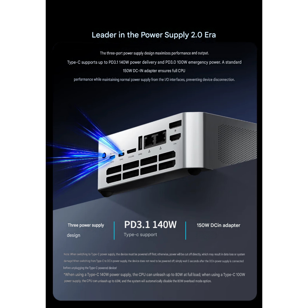 METAPHYUNI Meta Cube 02 8845HS [Mở khóa Vân Tay Một Chạm] Native OCuLink +Dual USB4 | PD 3.1 140W | Body Hợp Kim Nhôm. | BigBuy360 - bigbuy360.vn