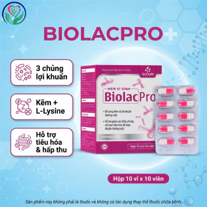 TPBVSK Men vi sinh BiolacPro Sunuri 100 viên, probiotics bổ sung lợi khuẩn hỗ trợ tiêu hóa