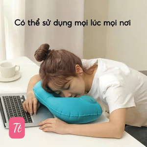 Gối cổ bơm hơi hình chữ u gối ngủ văn phòng