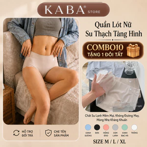 Combo 10 Quần Lót Nữ Su Thạch Tàng Hình, Không Đường May, Mỏng Nhẹ Kháng Khuẩn