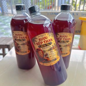Rượu nếp than (nếp cẩm) nguyên chất chai 1000ml