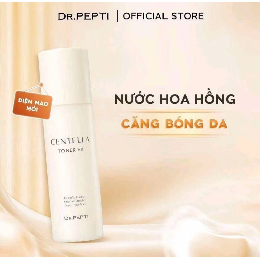 Nước Hoa Hồng Dưỡng Da Cấp Ẩm, Căng Bóng Dr.Pepti Centella Toner Ex 180ml-ThyLee