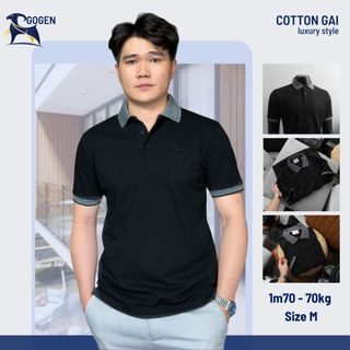 Áo Thun Polo Nam Cao Cấp Cotton Gai Bo Cổ Áo Jacquard - Luôn Tặng Hộp Đóng - GOGEN G01