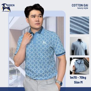 Áo Thun Polo Nam Cao Cấp Monogram Retro Logo Thêu - Luôn Tặng Hộp Đóng - GOGEN G03