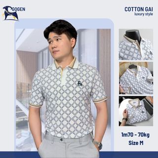 Áo Thun Polo Nam Cao Cấp Monogram Retro Logo Thêu - Luôn Tặng Hộp Đóng - GOGEN G03