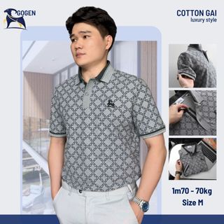 Áo Thun Polo Nam Cao Cấp Monogram Retro Logo Thêu - Luôn Tặng Hộp Đóng - GOGEN G03