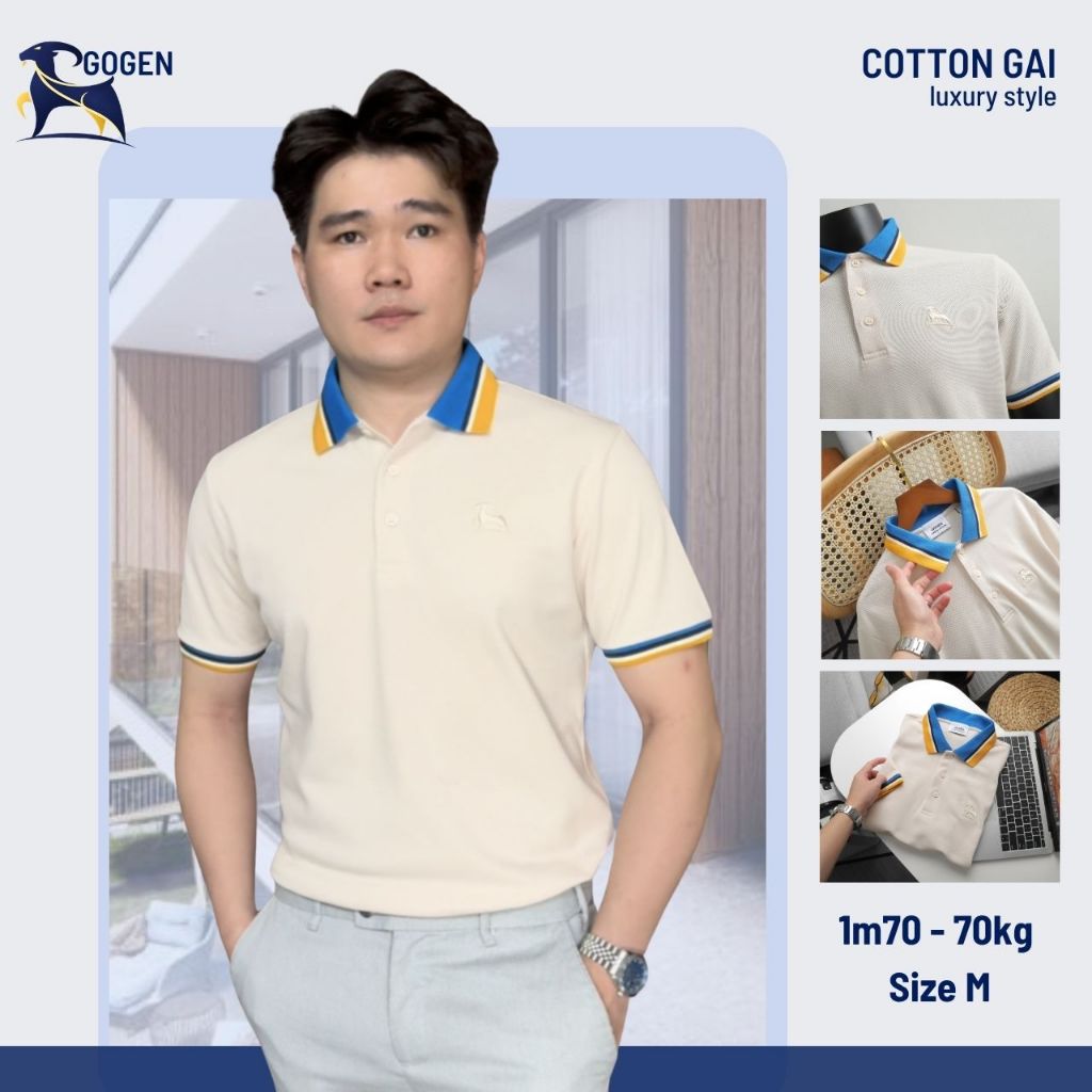 Áo Thun Polo Nam Cao Cấp Retro Phối Bo 4Color  - Luôn Tặng Hộp Đóng - GOGEN G02