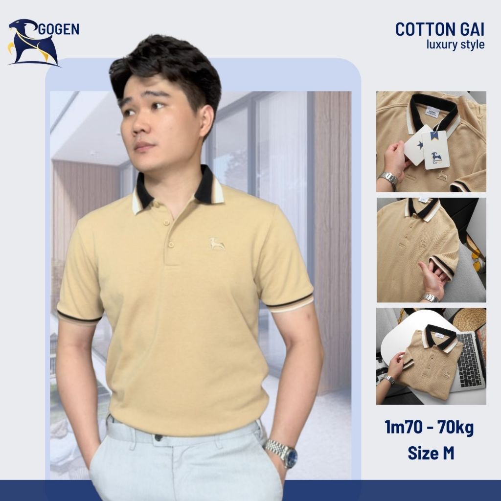 Áo Thun Polo Nam Cao Cấp Retro Phối Bo 4Color  - Luôn Tặng Hộp Đóng - GOGEN G02
