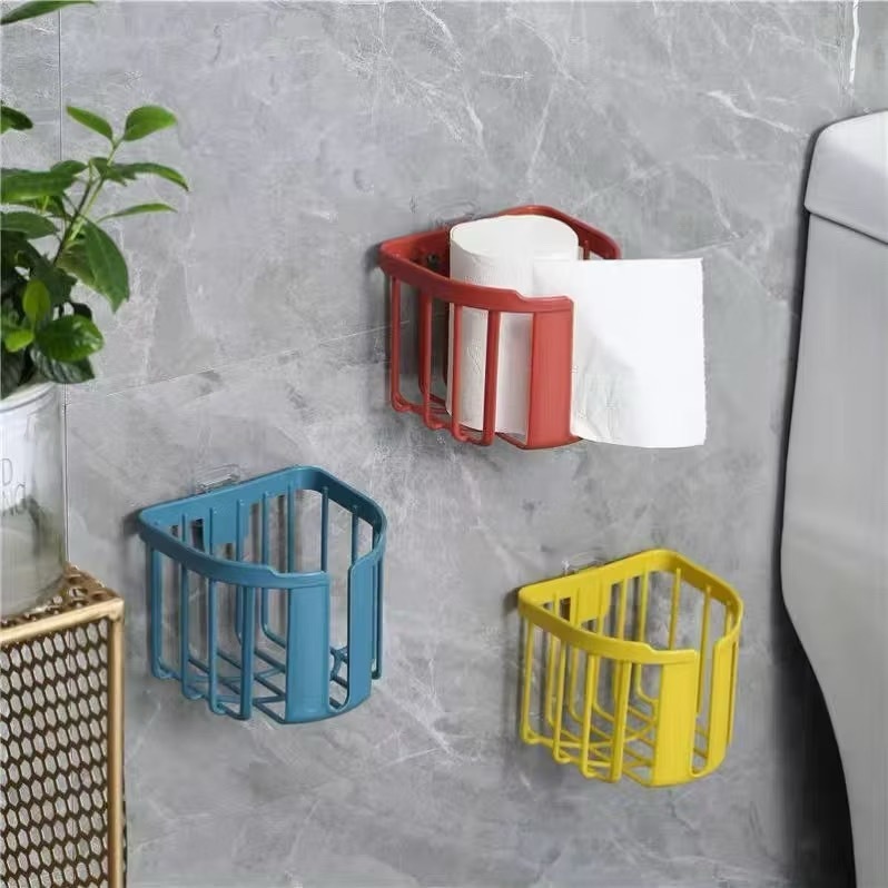 Giỏ Đựng Giấy Vệ Sinh Dán Tường Chắc Chắn, Đa Năng, Nhỏ Gọn