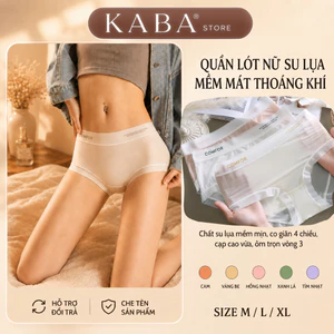 Combo 3/5 Quần Lót Nữ Su Lụa Chữ Comfort Mềm Mát Thoáng Khí, Co Giãn Êm Ái, Size 40–70kg