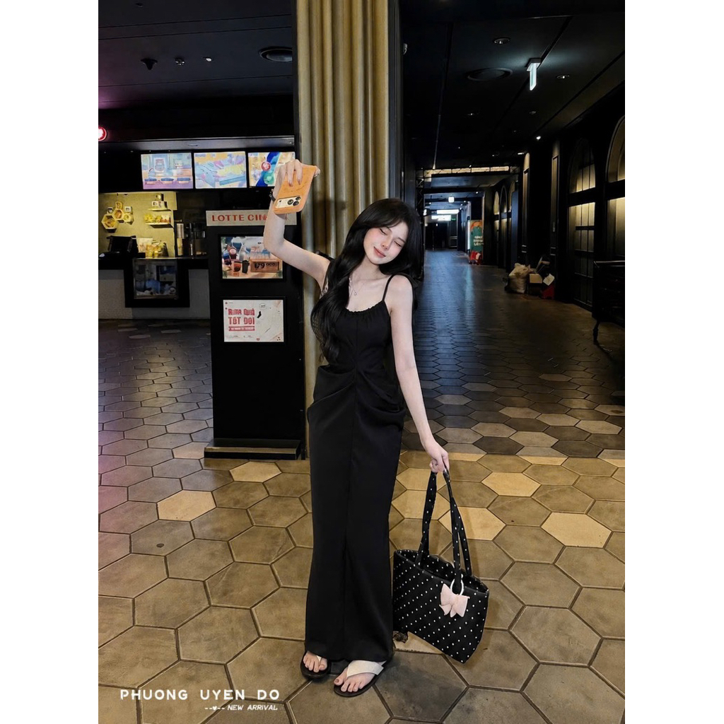 Váy lụa 2s dáng dài