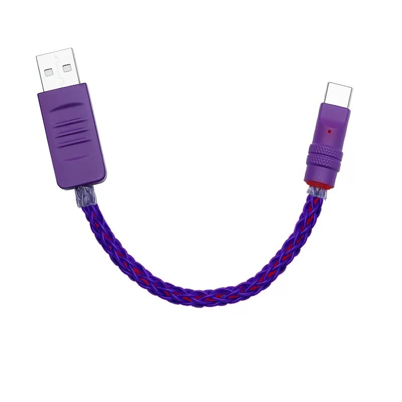 Cáp sạc USB Type C 25cm - Có RGB đổi màu - Hỗ trợ sạc nhanh 22.5W - Phù hợp decor setup
