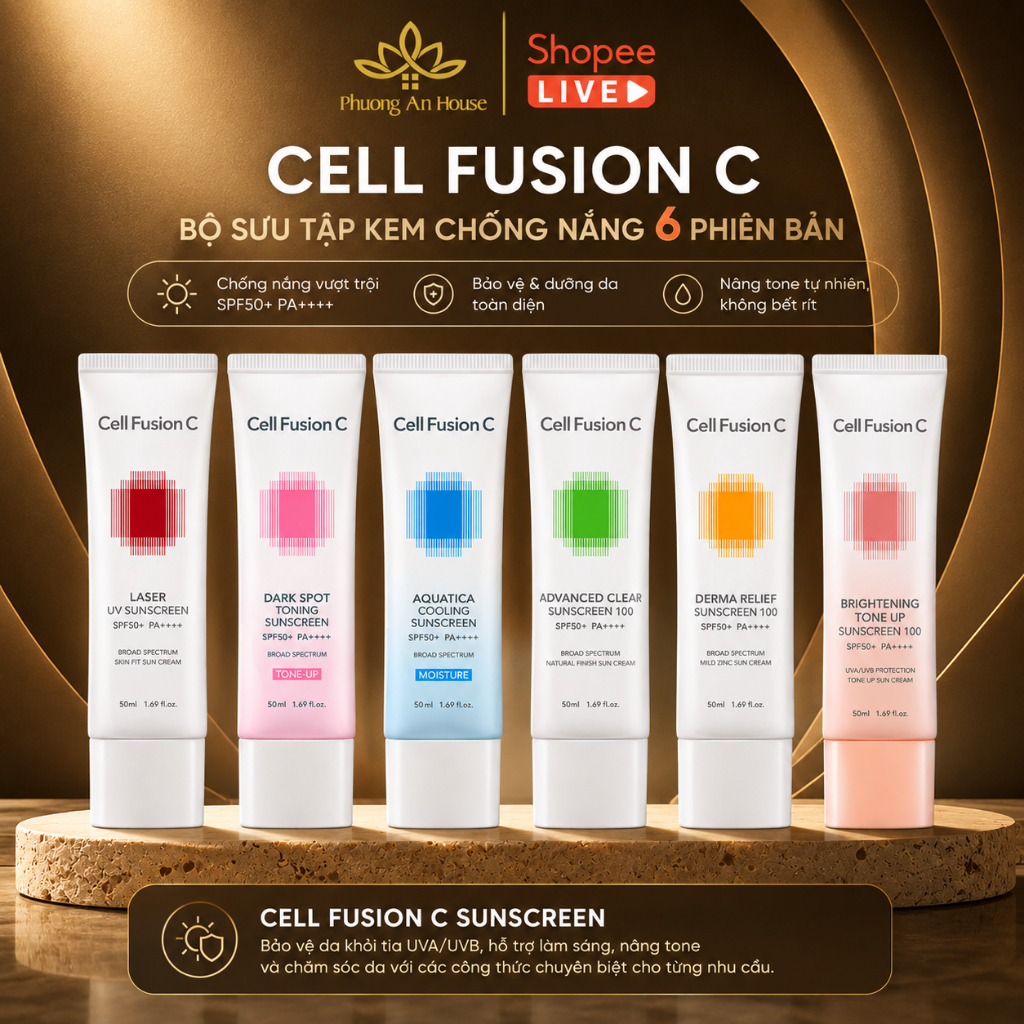 Kem Chống Nắng Cell Fusion C Sunscreen 100 SPF50+ PA++++ Chính Hãng Hàn Quốc 35ml/50ml