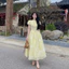 Đầm Midi Ren Hoa Nổi Cao Cấp Tay Phồng - Váy Xòe Tiểu Thư Thanh Lịch Tôn Dáng Dự Tiệc, Dạ Hội, Đám Cưới, Du Lịch Đi Biển