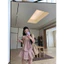 Áo váy 2 dây xếp li rút dây eo