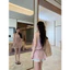 Áo váy 2 dây xếp li rút dây eo