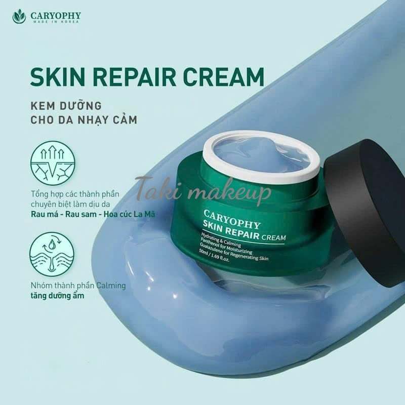 Kem Dưỡng Caryophy Skin Repair Cream Cấp Ẩm, Cải Thiện Làn Da Cho Da Nhạy Cảm 50ml VANILLA COSMETICS