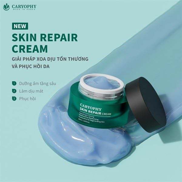 Kem Dưỡng Caryophy Skin Repair Cream Cấp Ẩm, Cải Thiện Làn Da Cho Da Nhạy Cảm 50ml VANILLA COSMETICS