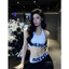Set bikini Diesel quần jeans suông đai lưng túi rách