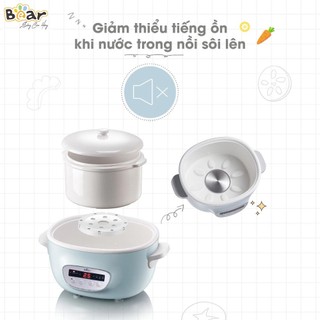 Nồi Nấu Chậm Bear 2.5L Có Lồng Hấp Đa Năng Hầm Gà Chưng Yến Hẹn Giờ Xanh Dương Cao Cấp SUBE003