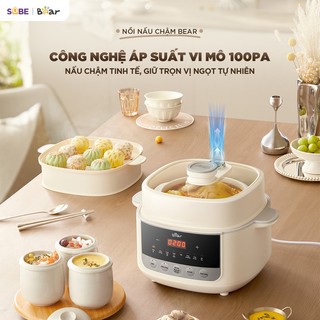 Nồi Nấu Chậm Bear 2.5L SC-5H25M34 Lõi Sứ Cao Cấp Nồi Ninh Hầm Cách Thủy Cho Gia Đình Chính Hãng