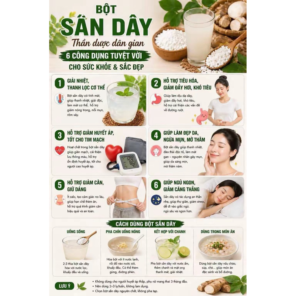 Tinh Bột Sắn Dây Nguyên Chất Thanh Mát Mùa Hè Đẹp Da Hũ 500g - Thảo Mộc Organic