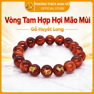 Vòng gỗ huyết long hợi mão mùi - vòng huyết rồng - vòng gỗ thấu quang - may mắn tài lộc bình an