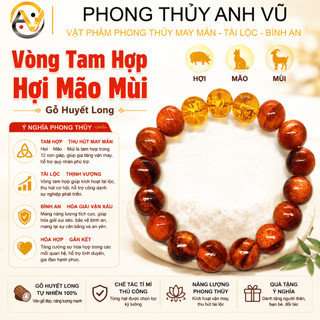 Vòng gỗ huyết long - vòng tam hợp tuổi mão - gỗ huyết long huyết rồng - May mắn tài lộc